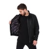 Erkek Gerçek Deri Klasik Beli Lastikli Ceket Siyah KLJ-915-20043 FA5