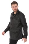 Мужская куртки из натуральной кожи Классический Пальто FA3 K-1582 - 19960 Чернить  FA3