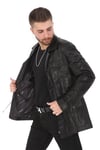 Мужская куртки из натуральной кожи Классический Пальто FA3 K-1582 - 19960 Чернить  FA3