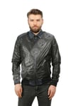 Erkek Gerçek Deri Klasik Luxury Mont Beli Lastikli Gerçek Piton Lacivert K-986-19182