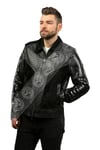 Erkek Gerçek Deri Klasik Luxury Mont Deve Kuşu Swacara Piton Siyah K-1127-18818 FA2