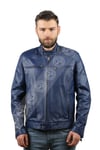 Women's Genuine Leather Biker Sport Coat Collar Detailed Black BK-458-15994