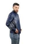 Women's Genuine Leather Biker Sport Coat Collar Detailed Black BK-458-15994