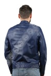 Women's Genuine Leather Biker Sport Coat Collar Detailed Black BK-458-15994