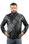 Men's Genuine Leather Classic Puffy Coat Hazelnut Brown K-891-18152