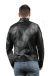 Men's Genuine Leather Classic Puffy Coat Hazelnut Brown K-891-18152