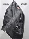 Men's Genuine Leather Sports Puffy Winter Coat Scuba Black K-858-17811