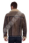 Erkek Gerçek Deri Kürk Kışlık Spor Biker  Pilot Mont Leblebi CK-5031-19272