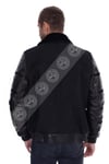 Erkek Gerçek Deri Kürk Kışlık Spor Mont Beli Lastikli Oversize Siyah CK-585-19015
