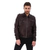 Erkek Gerçek Deri Spor Beli Lastikli Mont Kahve K-1113-18772 FA5