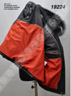 Men's Genuine Leather Sports Winter Down Coat Hooded Fox Black MO-1213-19224