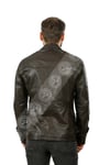 Erkek Gerçek Deri Spor Luxury Blazer Devekuşu Kahve K-1130-18851