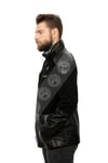Erkek Gerçek Deri Spor Luxury Kaban  Piton Süet Siyah K-1358-19419