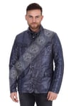 Erkek Gerçek Deri Spor Luxury Kaban  Piton Mavi K-1188-19248
