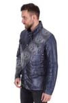 Erkek Gerçek Deri Spor Luxury Kaban  Piton Mavi K-1188-19248