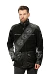 Erkek Gerçek Deri Spor Luxury Kaban  Piton Süet Siyah K-1358-19419