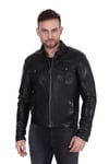 Erkek Gerçek Deri Spor Luxury Mont  Siyah K-258-19109 FA1