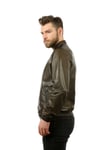 Erkek Gerçek Deri Spor Luxury Mont Beli Lastikli  Haki K-1084-19110 FA1