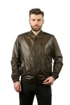 Erkek Gerçek Deri Spor Luxury Mont Beli Lastikli  Haki K-1084-19110 FA1