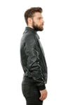 Erkek Gerçek Deri Spor Luxury Mont Beli Lastikli  Lacivert K-909-19307 FA1