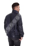 Erkek Gerçek Deri Spor Luxury Mont Beli Lastikli  Kopmle Piton Lacivert  K-873-19611