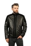 Erkek Gerçek Deri Spor Luxury Mont Kışlık İç Süet Siyah K-1365-19492 FA1