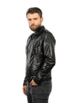 Erkek Gerçek Deri Spor Luxury Mont lu Siyah ER-330-19466 FA1