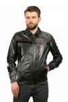Erkek Gerçek Deri Spor Luxury Mont Piton Süet Beli Lastikli Siyah K-1389-19485