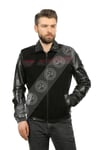 Erkek Gerçek Deri Spor Luxury Mont Piton Süet Beli Lastikli Siyah K-1389-19486