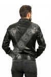 Erkek Gerçek Deri Spor Luxury Mont Piton Süet Beli Lastikli Siyah K-1389-19485