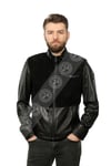 Erkek Gerçek Deri Spor Luxury Mont Piton Süet Siyah K-1359-19418