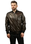Erkek Gerçek Deri Spor Mont Beli Lastikli Haki K-1084-18951 FA2