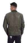 Erkek Gerçek Deri Spor Mont Beli Lastikli Gri K-1361-19673 FA1