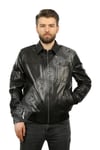 Erkek Gerçek Deri Spor Mont Beli Lastikli Siyah K-1316-19382