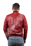 Erkek Gerçek Deri Spor Mont Beli Lastikli Kırmızı K-361-15458
