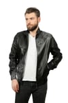 Erkek Gerçek Deri Spor Mont Beli Lastikli Piton Siyah KLJ-914-18082