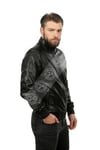 Erkek Gerçek Deri Spor Mont Beli Lastikli Piton Siyah KLJ-914-18082