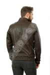 Erkek Gerçek Deri Spor Mont Çift Taraflı Beli Lastikli Haki K-1380 ÇT-19453