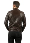 Erkek Gerçek Deri Spor Mont Fermuarlı Kahve K-1006-18511 FA1