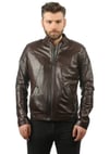 Erkek Gerçek Deri Spor Mont Fermuarlı Kahve K-1006-18511 FA1