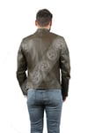 Erkek Gerçek Deri Spor Mont Haki K-748-17369
