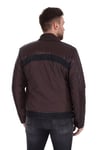 Erkek Gerçek Deri Su Geçirmez Kumaş Spor Mont Kahve Luxury EK-1422-19587 FA1