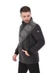 Erkek Gerçek Deri ve Su Geçirmez Kumaş Kışlık Spor Mont FA3  K-1599 - 20052 Siyah FA3