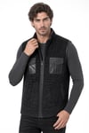 ERkek yelek deri detaylı fermuarlı spor.Code:23927