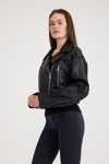 Fit Biker Kısa Bayan Deri Ceket – VB-17-BK-2426-23219