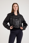 Fit Biker Kısa Bayan Deri Ceket – VB-17-BK-2426-23219