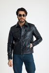 Jean Model Reguler Erkek Deri̇ Ceket – E20-K-899-Y