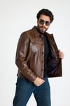 Jean Model Reguler Erkek Deri̇ Ceket  – E24-K-899-Y