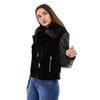 Kadın Gerçek Deri Klasik Biker Ceket Siyah BK-930-20053 FA5