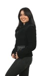 Kadın Gerçek Deri Klasik Luxury Kışlık Mont Siyah BK-796-18548 FA2